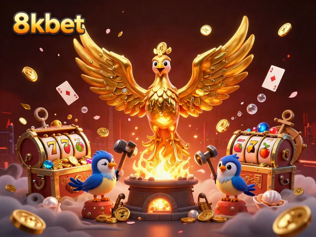 Experience thrilling gameplay at 8kbet with the captivating phoenix and vibrant casino elements.