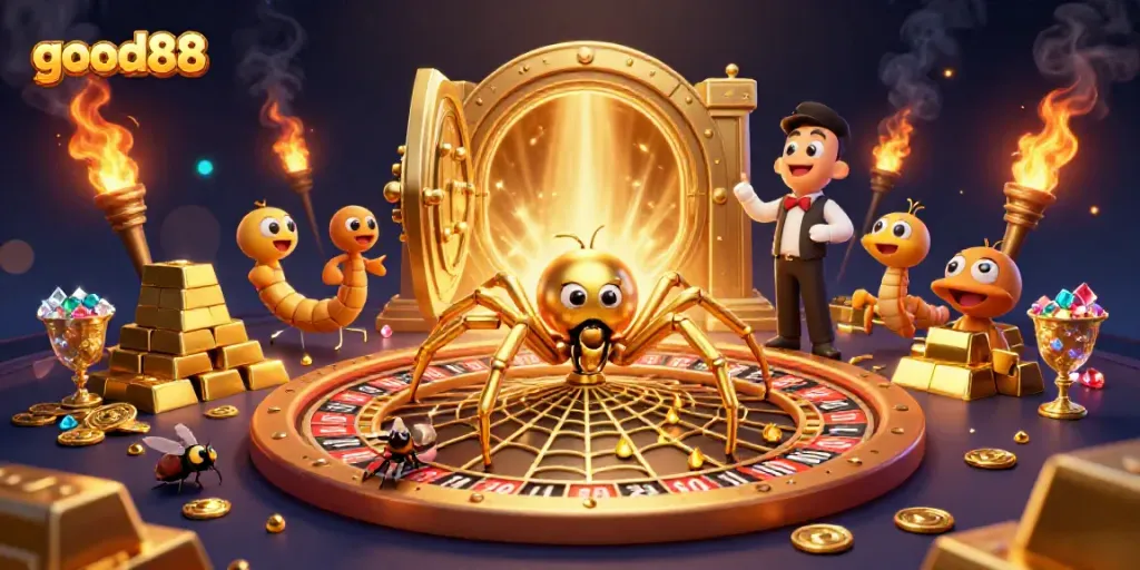 Experience thrilling gameplay at good88 with our vibrant casino illustration, blending charm and excitement.