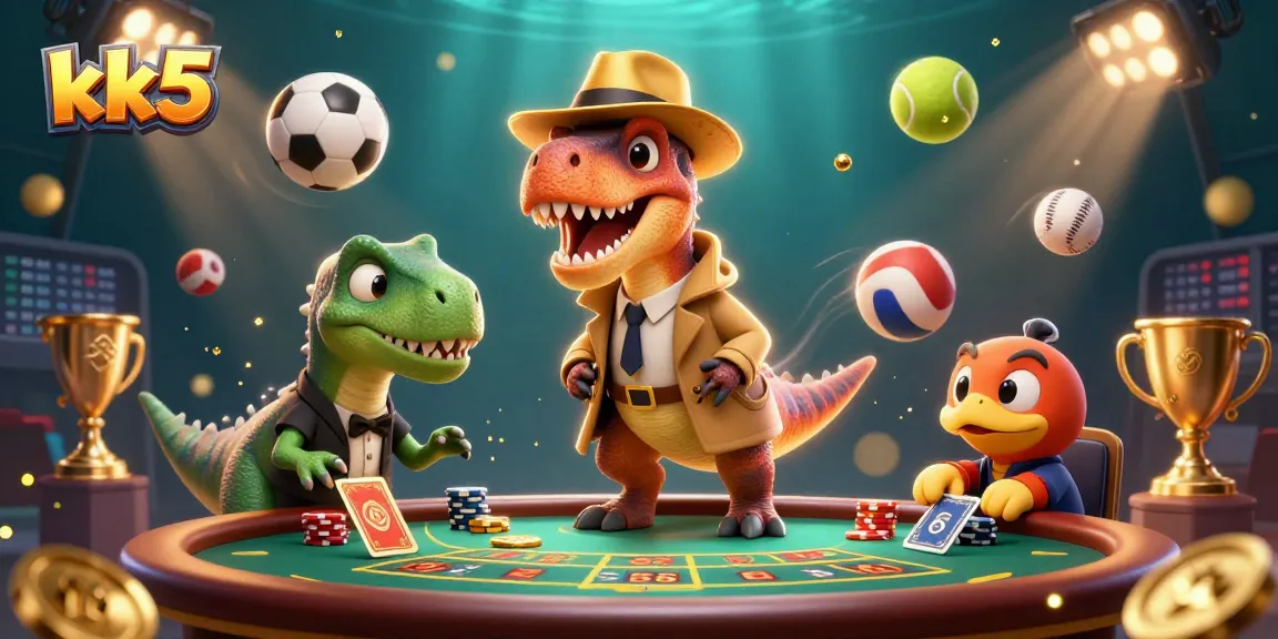 kk5 features a velociraptor card counter at the blackjack table, with a suspenseful pit boss and sneaky compy.