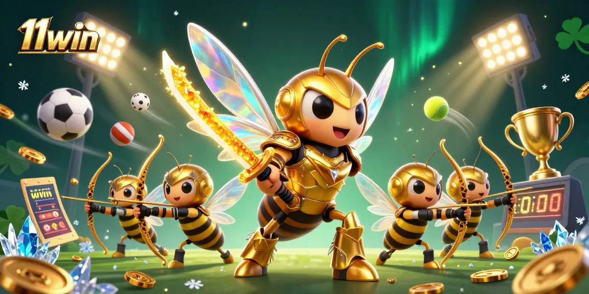 Engage with 11win in an exciting casino-themed adventure featuring vibrant 3D characters and sports elements.