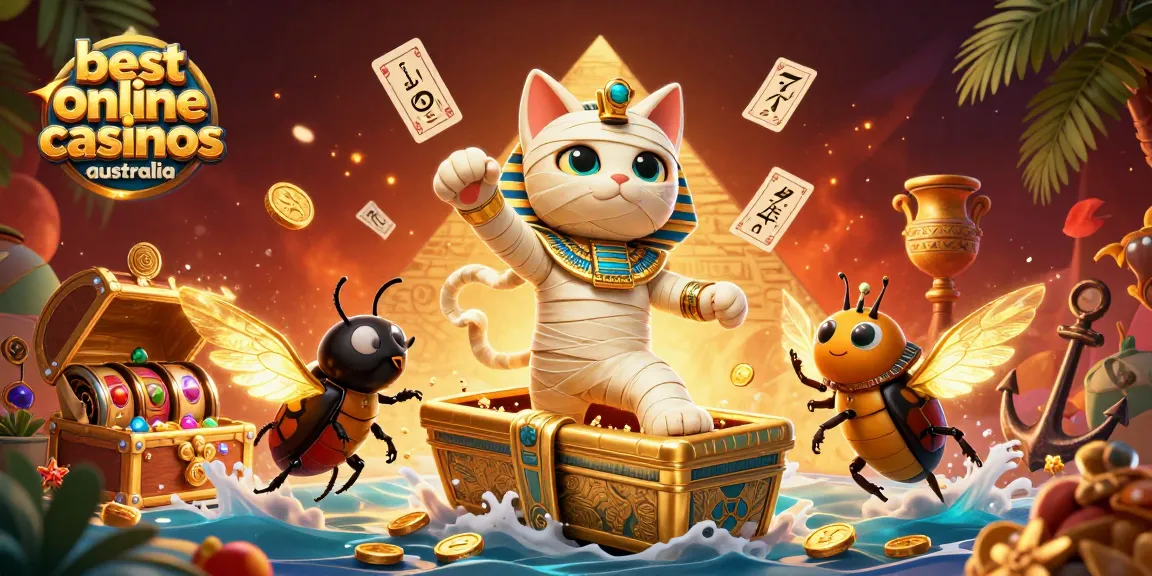 Experience the thrill of best online casinos Australia with a vibrant 3D casino scene.