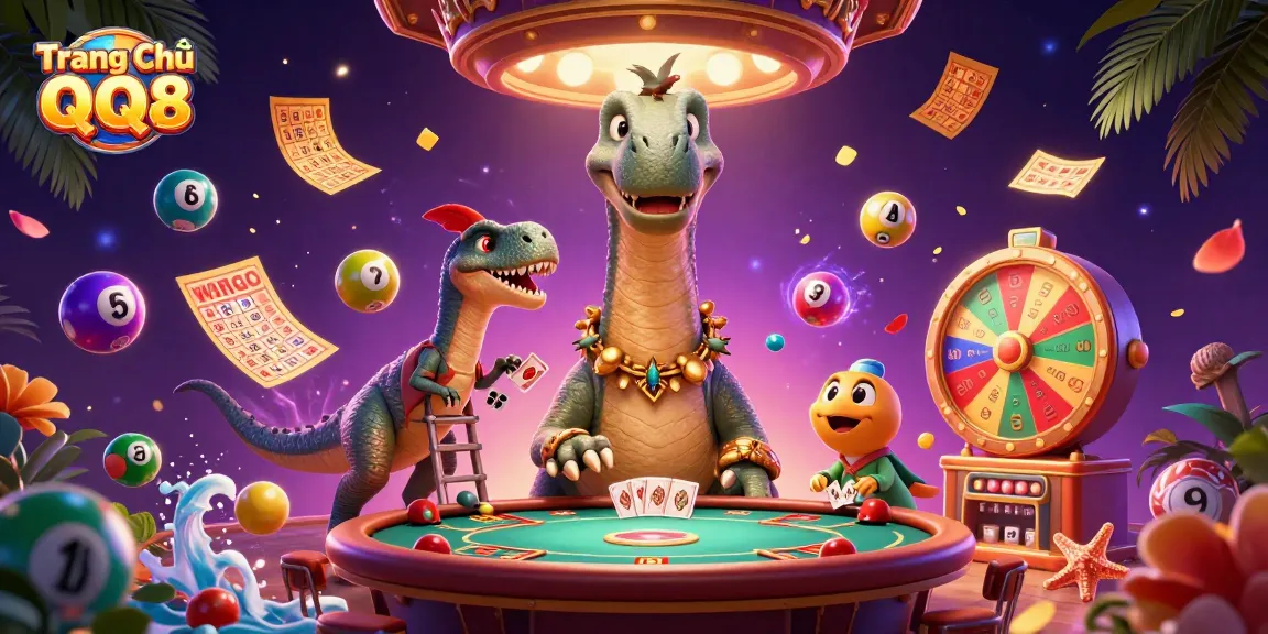 Experience the thrill of gaming on Trang Chủ QQ8 with vibrant characters and exciting elements.