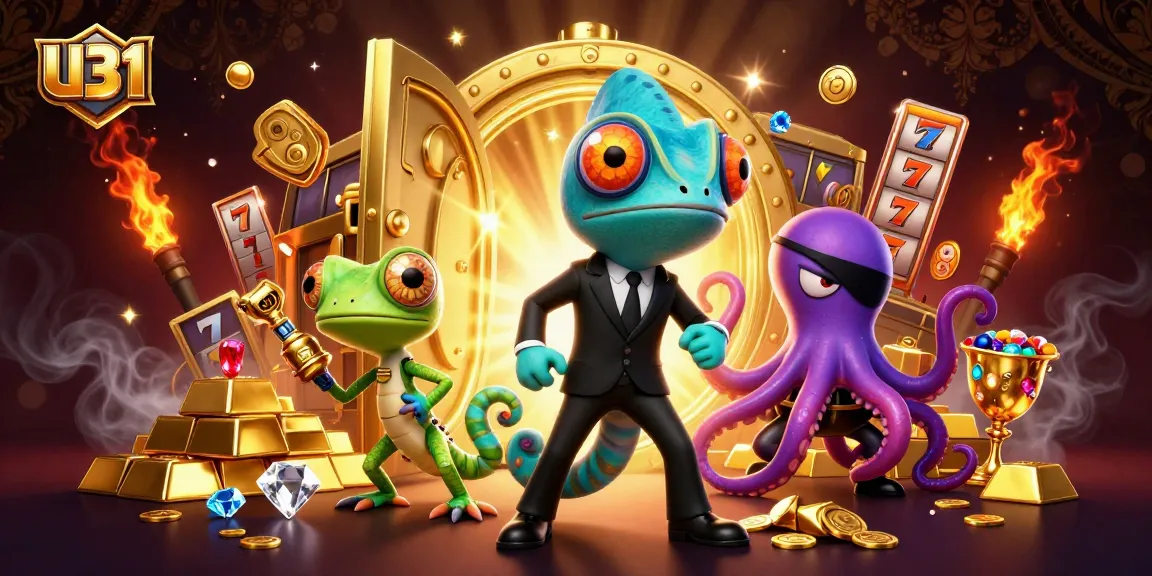 Experience exciting gameplay with U31's vibrant characters and casino elements bursting with gold.